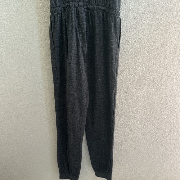Free People Beach Bicoastal Heathered Charcoal Jumpsuit - Picture 11 of 13